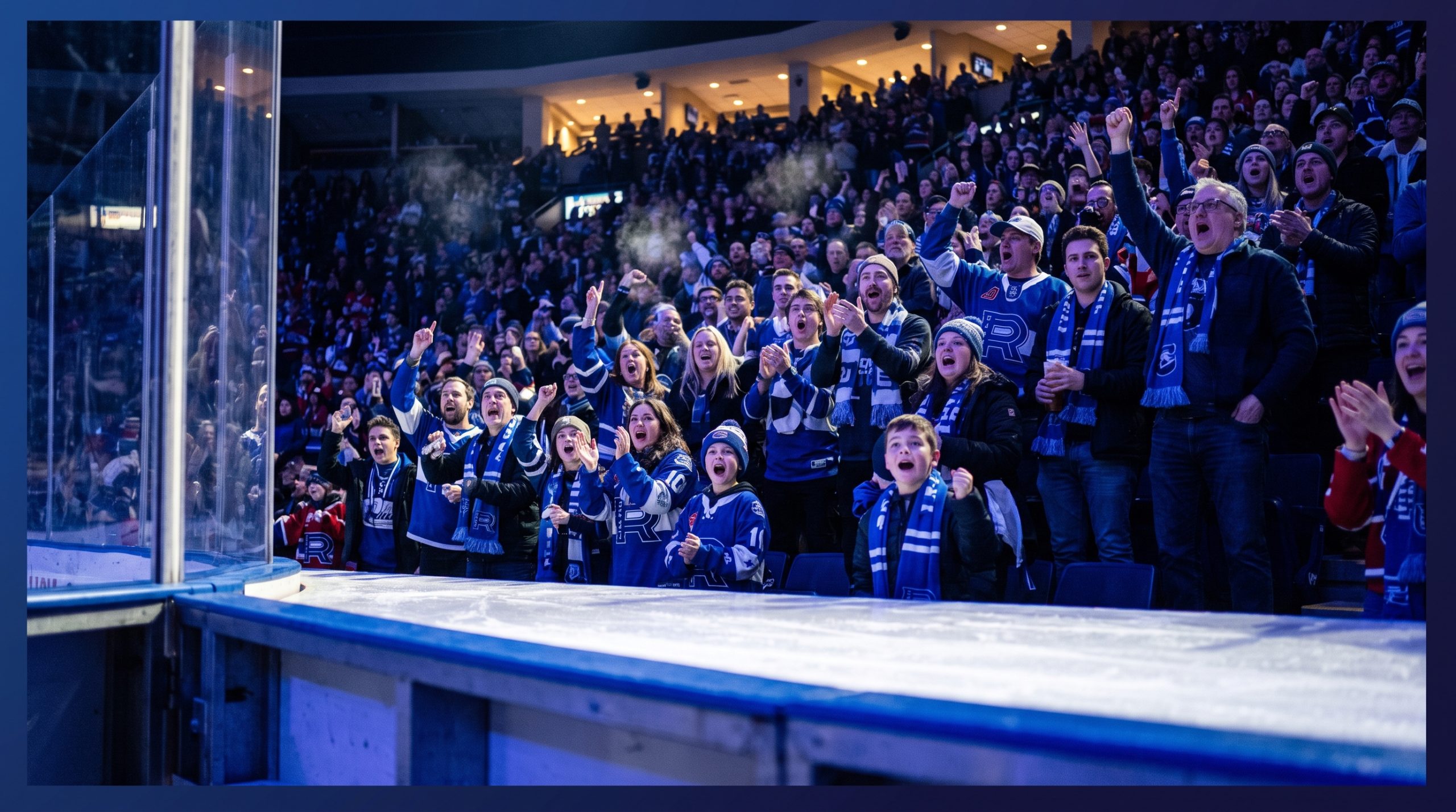 Vue d'ensemble d'un match de la Ligue professionnelle de hockey féminin au Québec