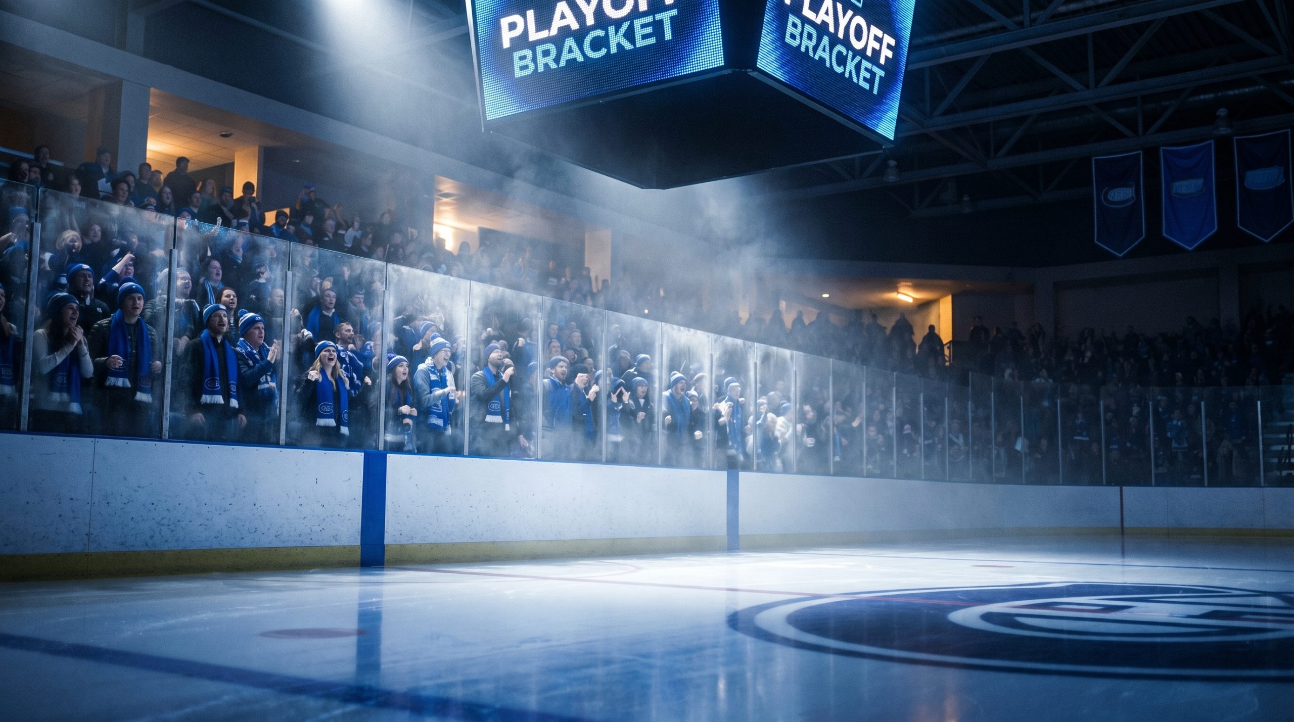 Gros plan sur un tableau de classement de hockey junior avec les acronymes des colonnes bien visibles