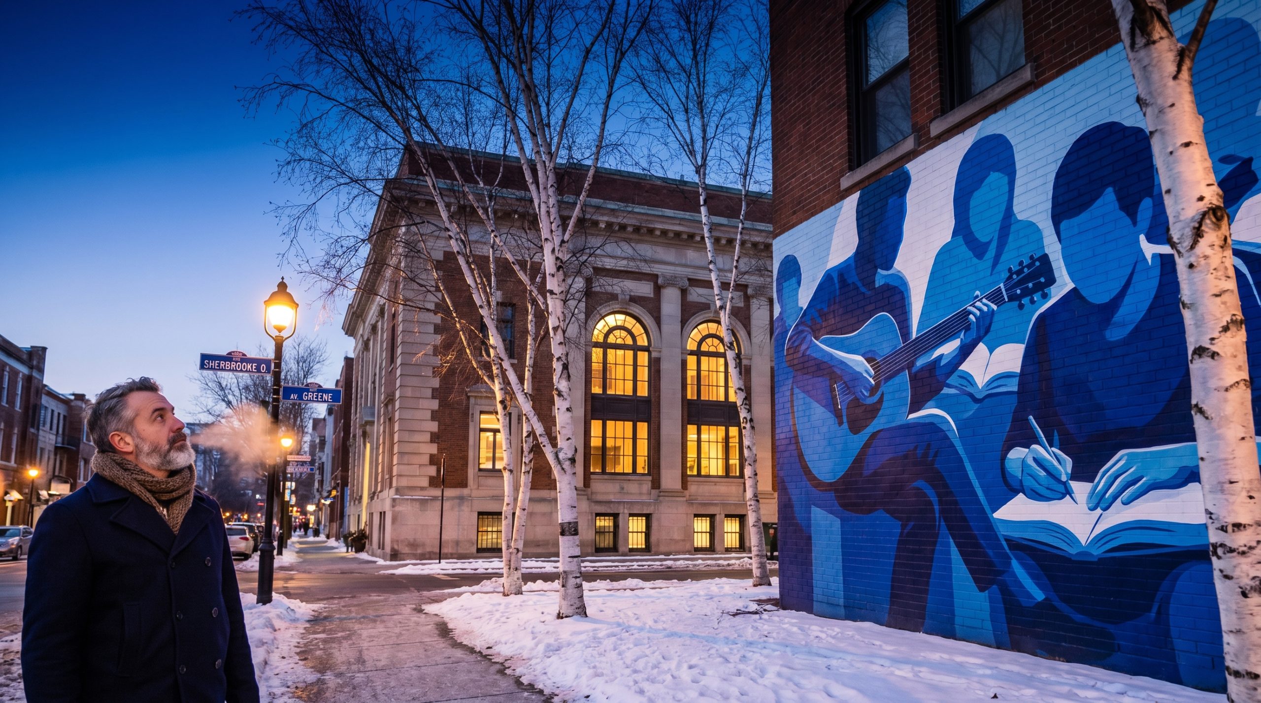 Rue résidentielle à Outremont, quartier montréalais qui a accueilli une importante communauté juive hassidique après la Seconde Guerre mondiale